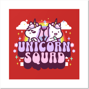 Unicorn Squad Kawaii Design Posters and Art